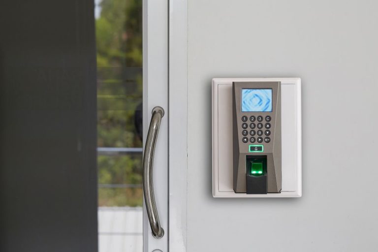 Door With Biometrics — Security Systems & CCTV in Coffs Harbour, NSW